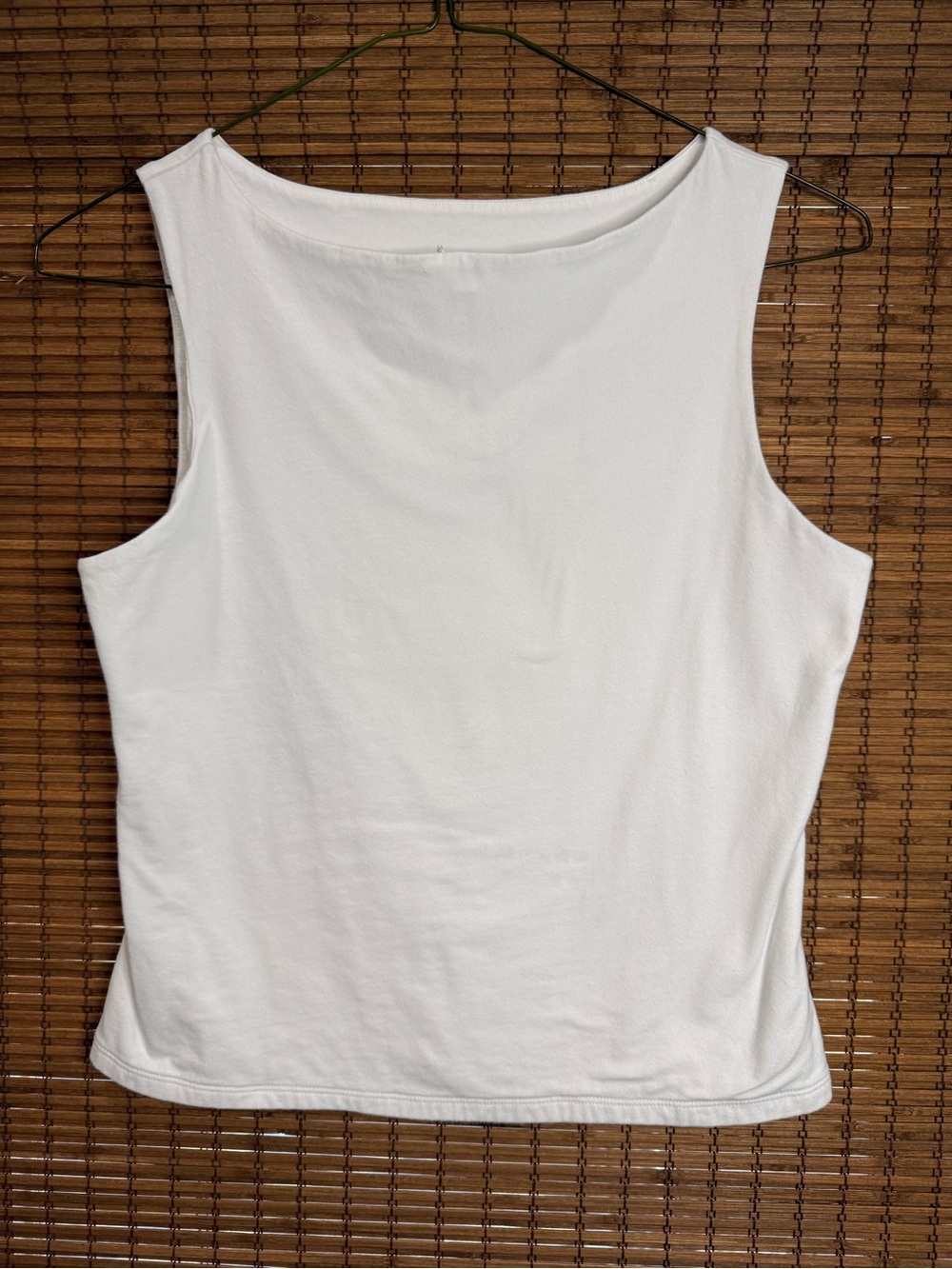a new day White Boat Neck Tank